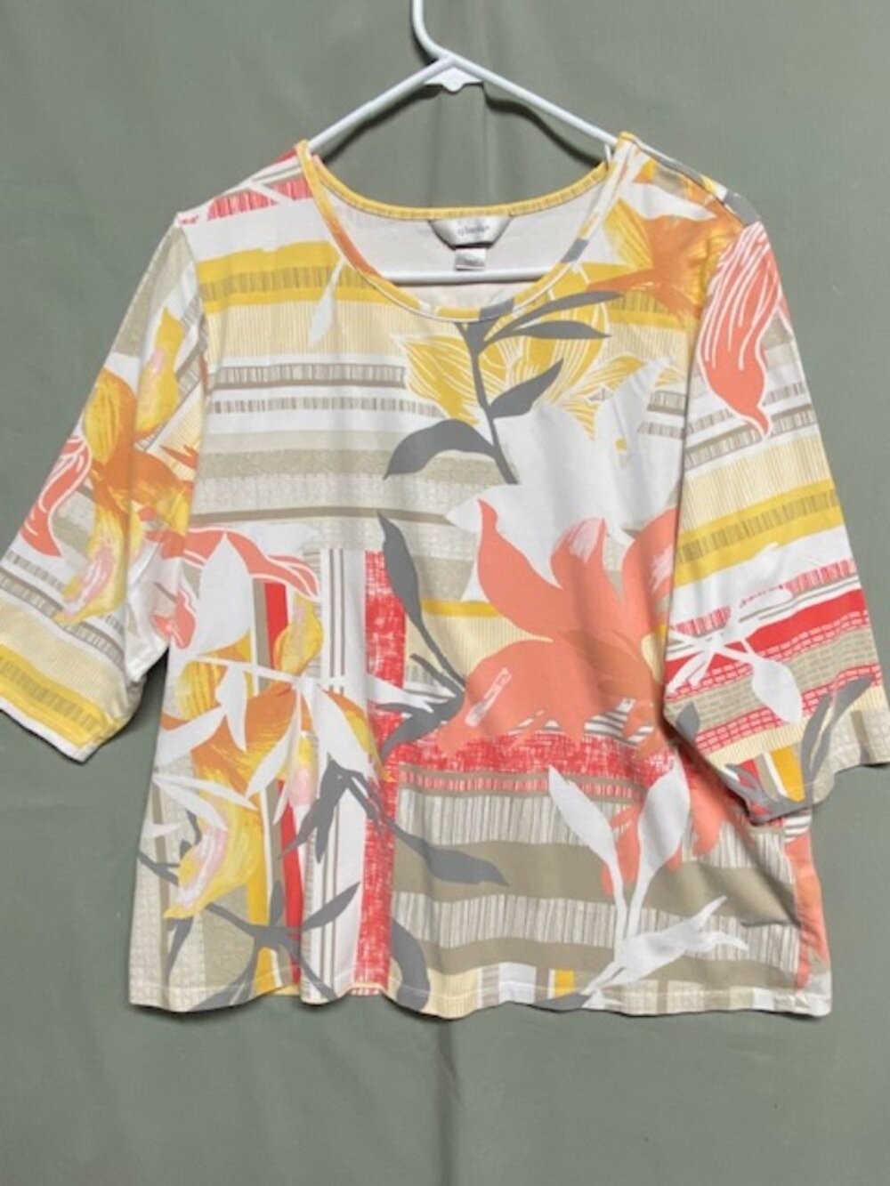 Christopher & Banks 1X 3/4 sleeve Top